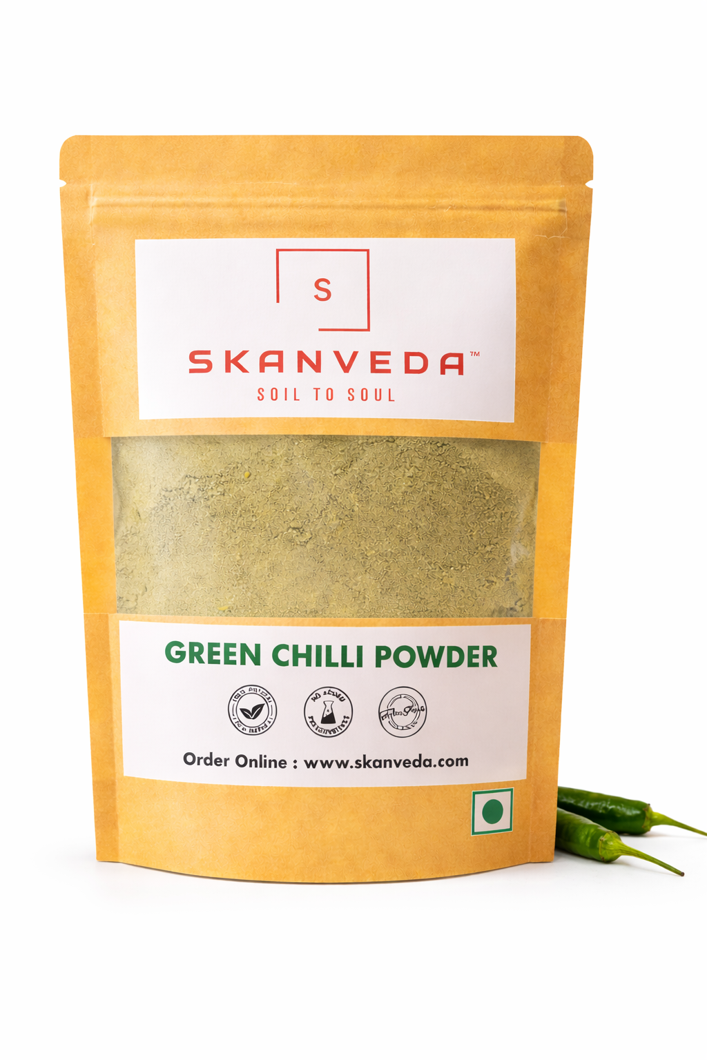 Dehydrated Green Chilli Powder