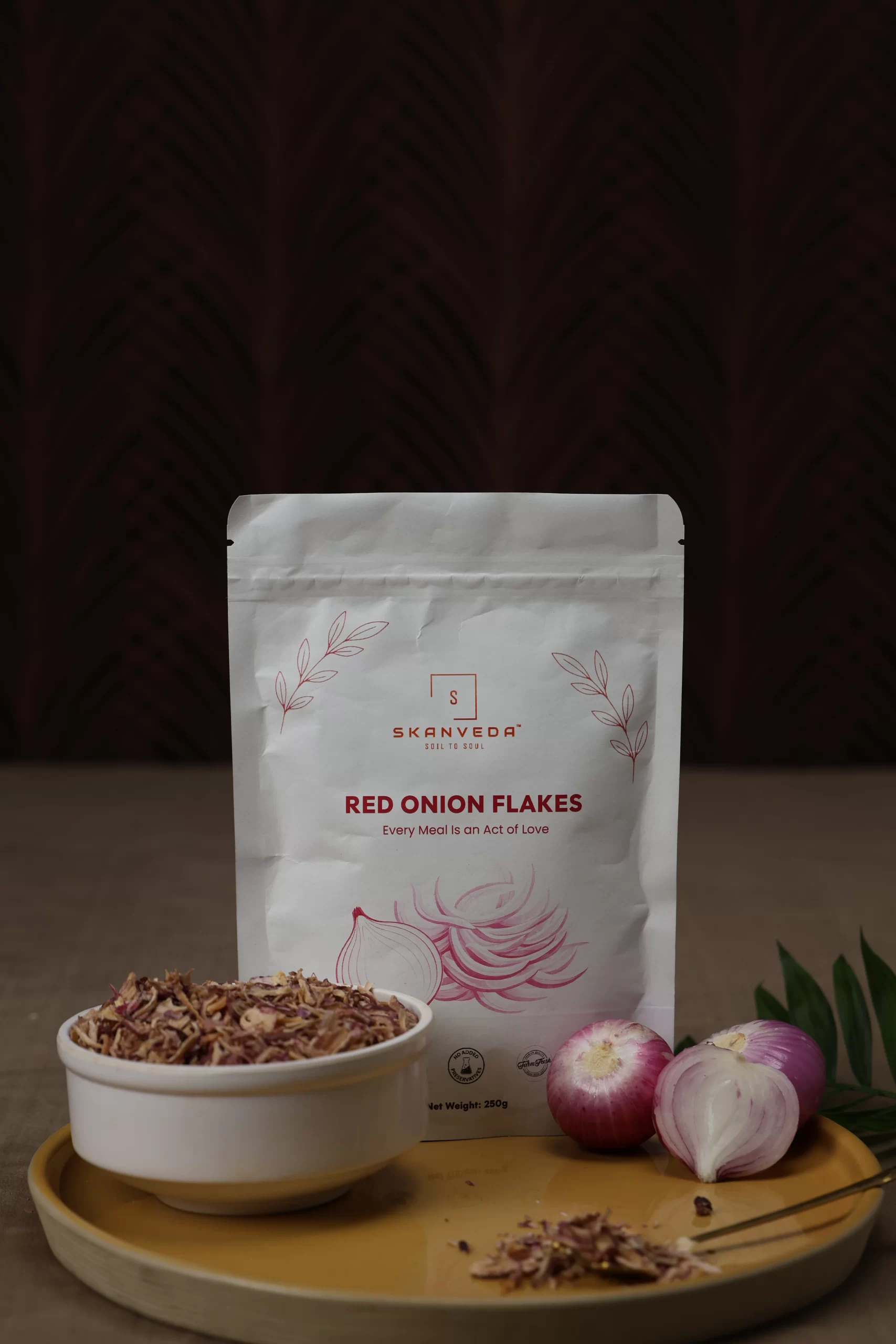 Skanveda - Dehydrated Red Onion Flakes